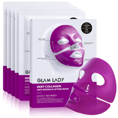 Glam Lady Bio-Collagen Mask close-up texture for deep hydration overnight use