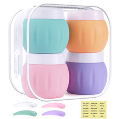 GLAMFIELDS travel container with leak-proof lid keeps cosmetics secure during travel