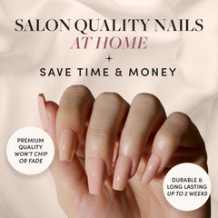 Glamnetic Exposed nude-opaque nails closeup with high-shine finish for polished daily looks.