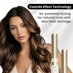 GlamUp GLAMUP 6 in 1 hot air styler silk straight nozzle highlights sleek straightening with reduced frizz.