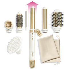 GlamUp dual voltage 6-in-1 styler long barrel for faster results
