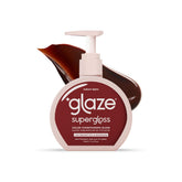 Glaze Auburn Spice bottle close-up showing rich shade and conditioning formula.