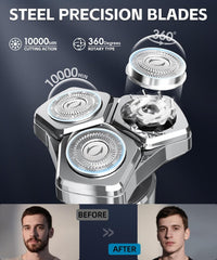 GLLAVA electric razor 10k rpm motor delivers fast shaving performance