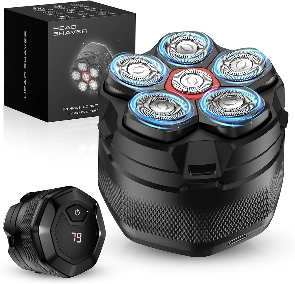 GLLAVA head shaver with 10000 RPM magnetic design for quick, comfortable scalp shaving.