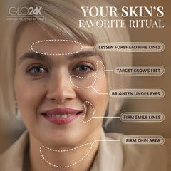 GLO24K 24k gold cream closeup highlighting luxury skincare quality