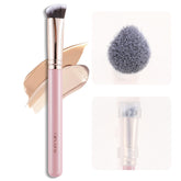 GLO&RAY angled concealer brush with cap travel friendly for on the go touch ups