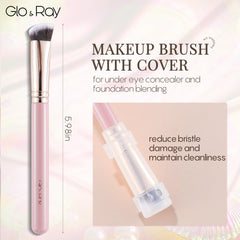 GLO&RAY flat top bristles deliver a smooth streak free finish for precise blending