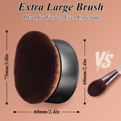 GloréBrochas dense soft bristles promote streak-free application and smooth makeup finish.