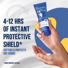 Gloves In A Bottle shielding-lotion-packaging demonstrates protective barrier against irritants