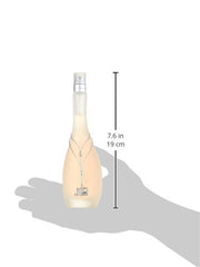 Glow by JLo bottle on vanity, fits daily routines at home or office.