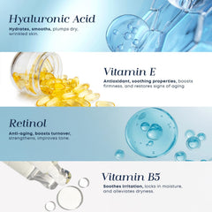 Glow Elixir hyaluronic acid droplets illustrating deep hydration.