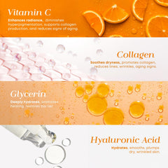 Glow Elixir serum applied to clean face showing absorption