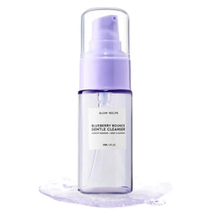 Glow Recipe Blueberry Bounce Face Wash packaging highlights travel-size convenience for on-the-go cleansing.