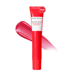 Glow Recipe Glass Balm Lip Treatment applied for a glassy shine and hydrated lips.
