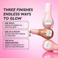 Glow Recipe Hue Drops Rosy Glow swatch adds buildable color.
