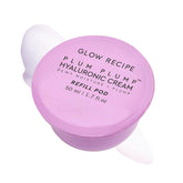Glow Recipe Plum Plump jar refill close up showing hydrating gel cream texture for dry skin