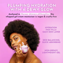 Glow Recipe Plum Plump texture-swirl highlights gel-cream absorption and fresh glow.