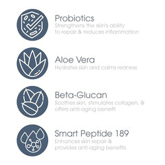 Glowbiotics probiotic cleanser foamy-lather showing creamy texture for makeup removal.