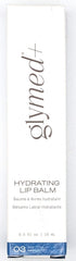 Glymed Ultra-Hydrating Lip Balm tube closeup highlights rich moisture protection.