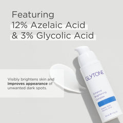 Glytone Enhance Brightening Complex cream texture on skin for hydration and glow
