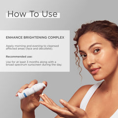 Glytone Enhance Brightening Complex applied to face for improved clarity