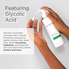 Glytone close-up texture highlights creamy lather and gentle exfoliation