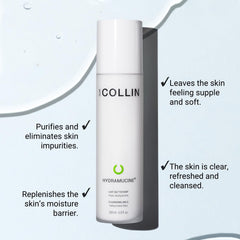 gm-collin-hydramucine-cleansing-milk-bottle-closeup highlights soothing hydration during cleansing.