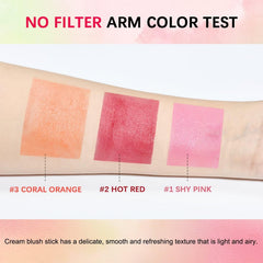 GMaxit multi-use blush stick finger-blend enables easy, tool-free application.