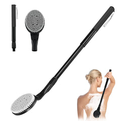 Gobiteli back scrubber with a long 25-inch handle for easy back cleansing in the shower