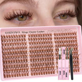 Goddvenus brown lash clusters in 10mm for natural daily enhancement.