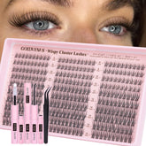 Goddvenus lash clusters kit 9-14mm wispy lashes for natural flutter