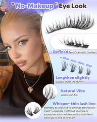 Goddvenus lash clusters kit with tweezers for precise DIY application.