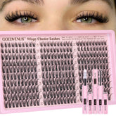 Goddvenus Lash Clusters natural blend creates a seamless eyelash extension look.