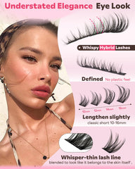 Goddvenus wispy hybrid lashes lightweight cotton band for comfortable all-day wear