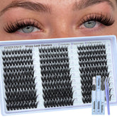 Goddvenus Wispy Lash Clusters Kit 300pcs pack for easy DIY lash extensions.