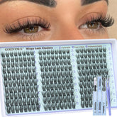 Goddvenus Wispy Lash Clusters Kit assembled for a natural, seamless look.