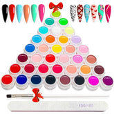 GOFLORDEN 36-color gel kit swatches for versatile DIY nail art