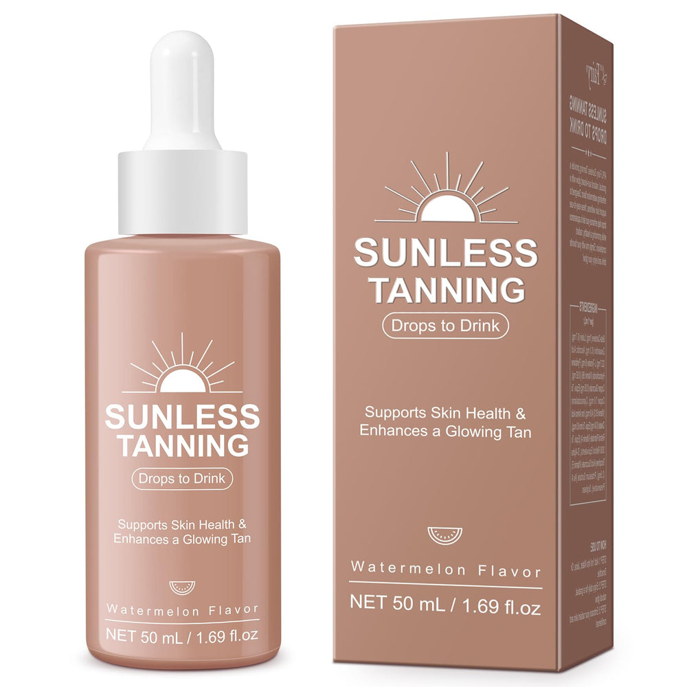 GOGIFTGO tanning drops bottle pour illustrating convenient daily use