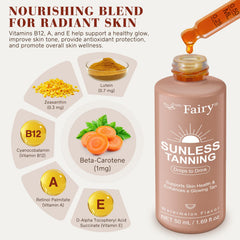 GOGIFTGO tanning drops mixed in water showcasing easy drinkable tanning