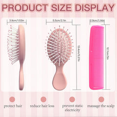 Goiio travel mini brush close-up showing compact design for on-the-go grooming