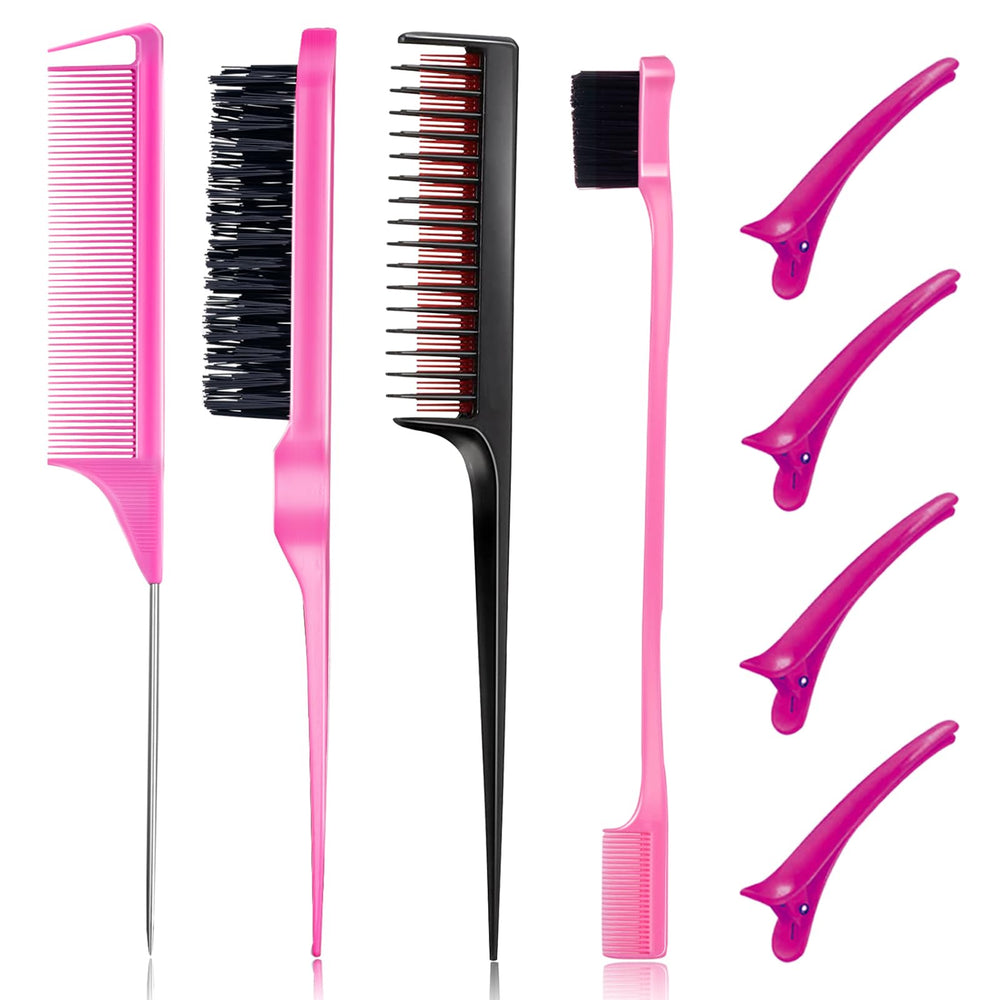 Goiple 8-Pieces Styling Comb Set teases hair for volume with the teasing brush.