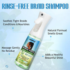 Goiple braid care usage shot presents quick, mess-free cleansing routine.