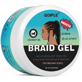 Goiple Braid Gel for twists and braids delivers smooth, long-lasting results.