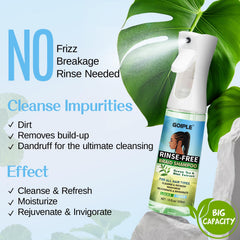 Goiple braid shampoo visual closeup highlights scalp cleansing for protective styles.