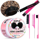 Goiple Edge Control Wax 4oz application demonstrates smooth, long-lasting hold without grease.