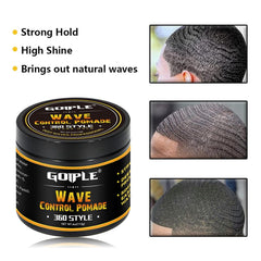 Goiple four-ounce wave pomade showcases premium styling for defined waves.