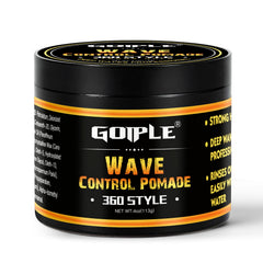 Goiple natural wave pomade tube close-up shows compact packaging for easy grooming.