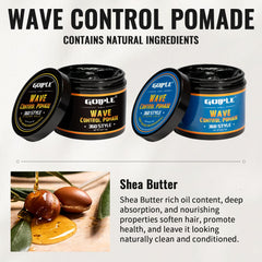 Goiple pomade application scene demonstrates precise styling for even definition.