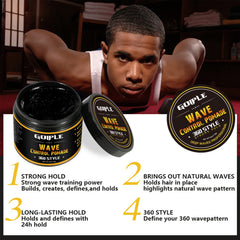 Goiple shea butter ingredients label emphasizes nourishing scalp and gentle care.