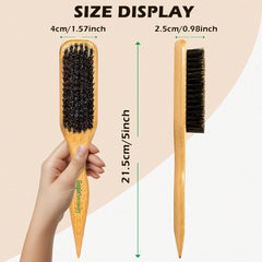 Goiple wooden hair brush ergonomic grip enables comfortable, precise styling